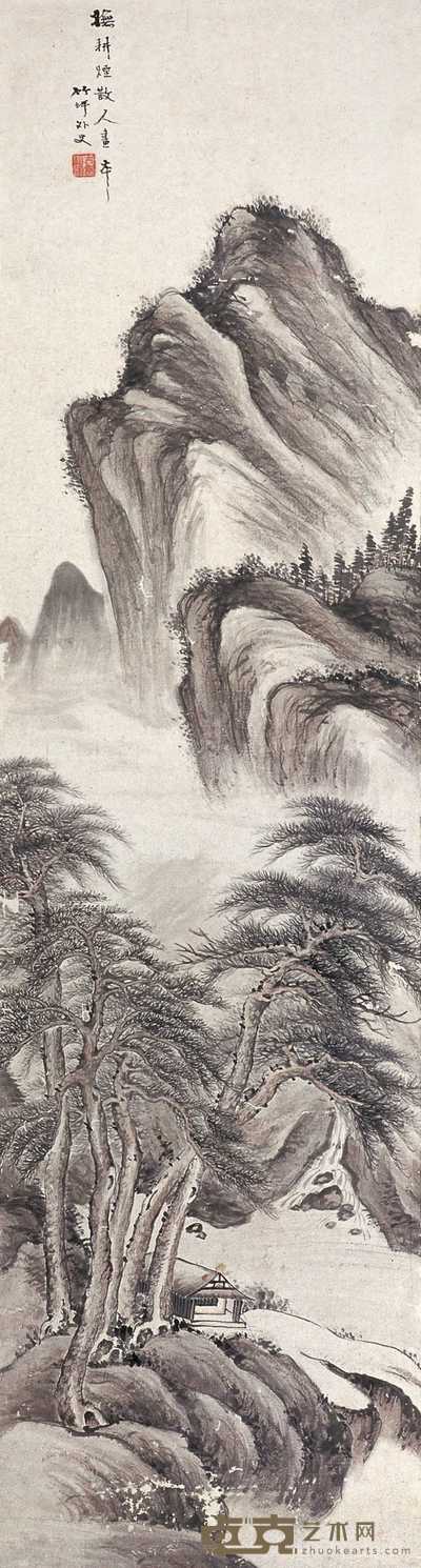 马兆麟 山居图 立轴 175×47cm